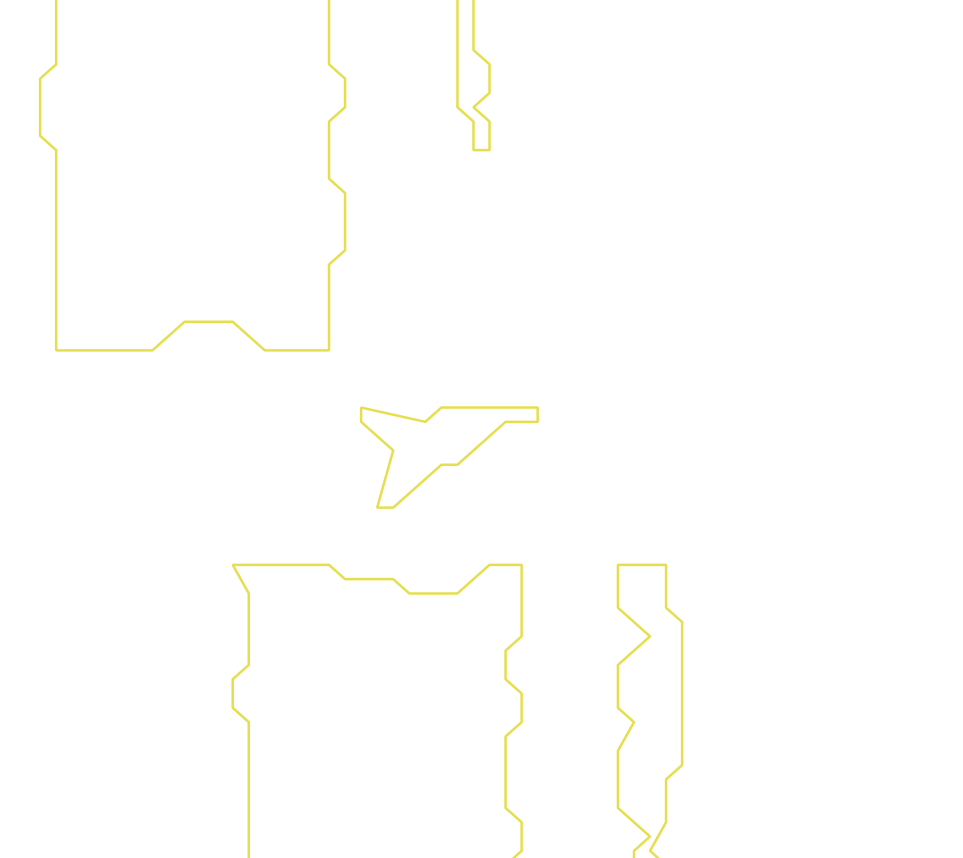 Daksegment ingezoomd met contourlijnen en structuurweergave