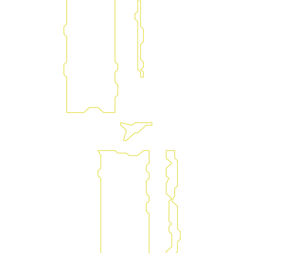 Daksegment met contourlijnen en structuurweergave