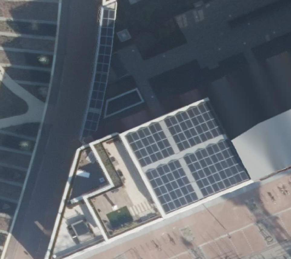 True ortho Luchtfoto op daksegment