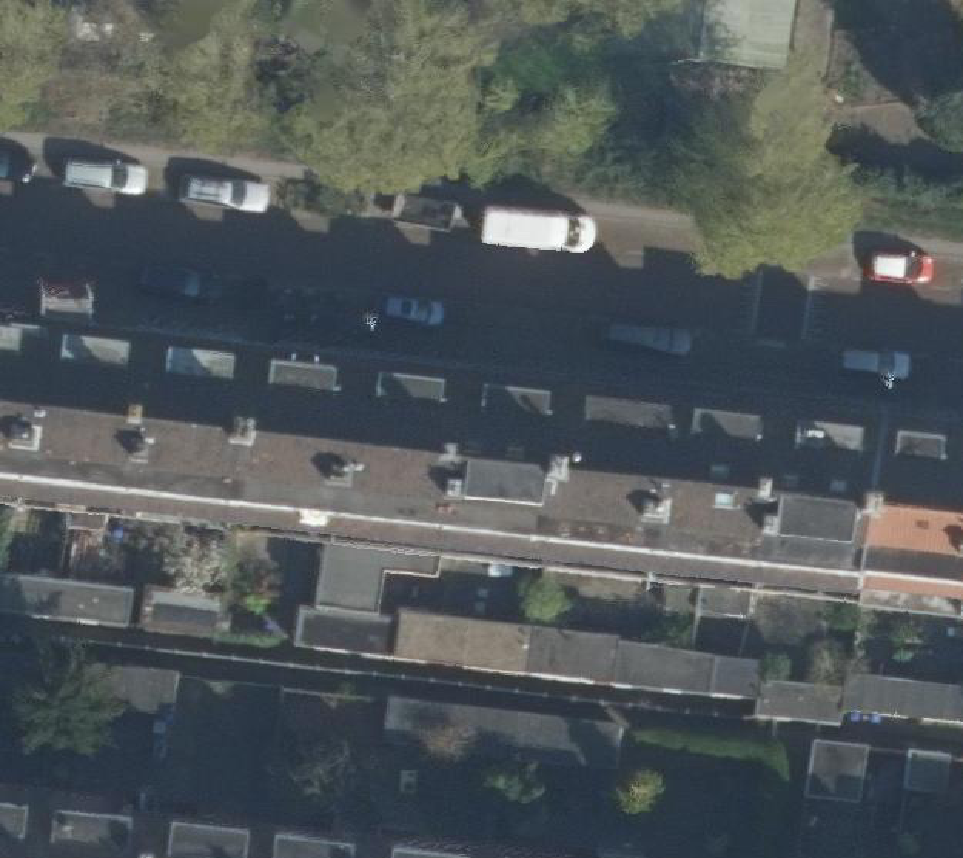 True ortho Luchtfoto op daksegment