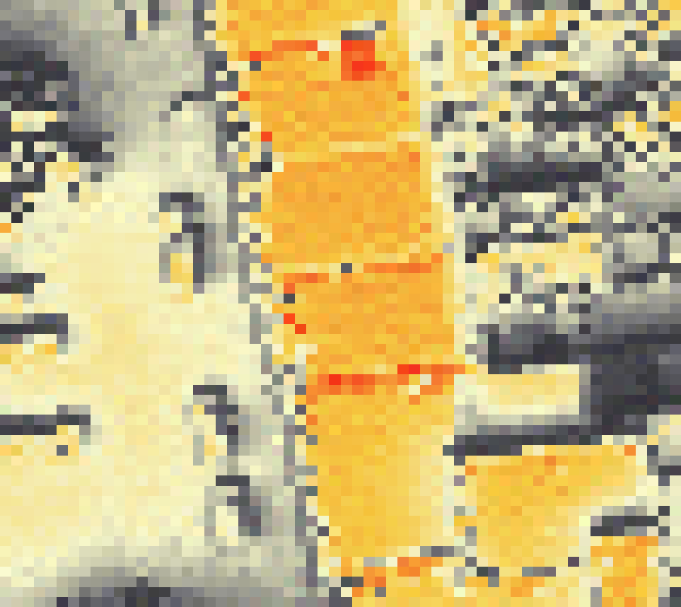 PV-irradiatie op daksegment ingezoomd met intensiteitsverdeling van zonlicht