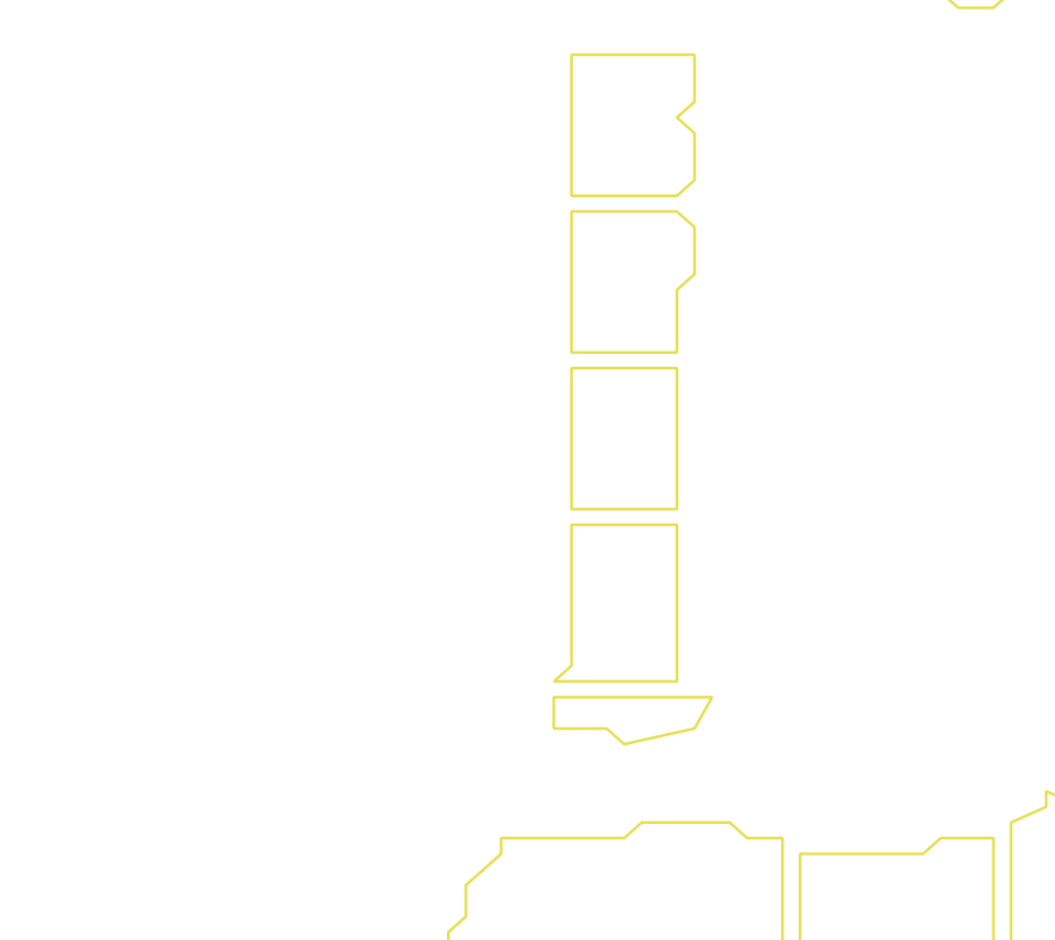 Daksegment ingezoomd met contourlijnen en structuurweergave