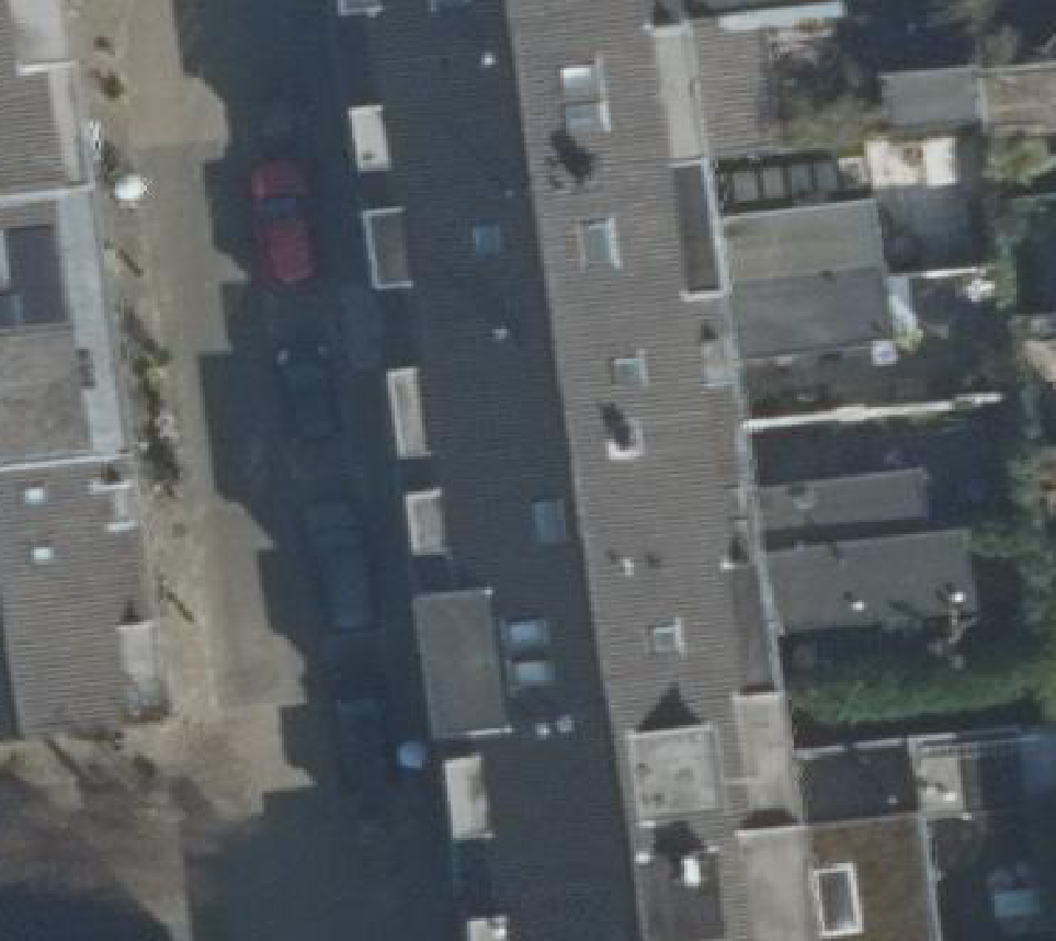 True ortho luchtfoto van Utrecht met zicht op woning