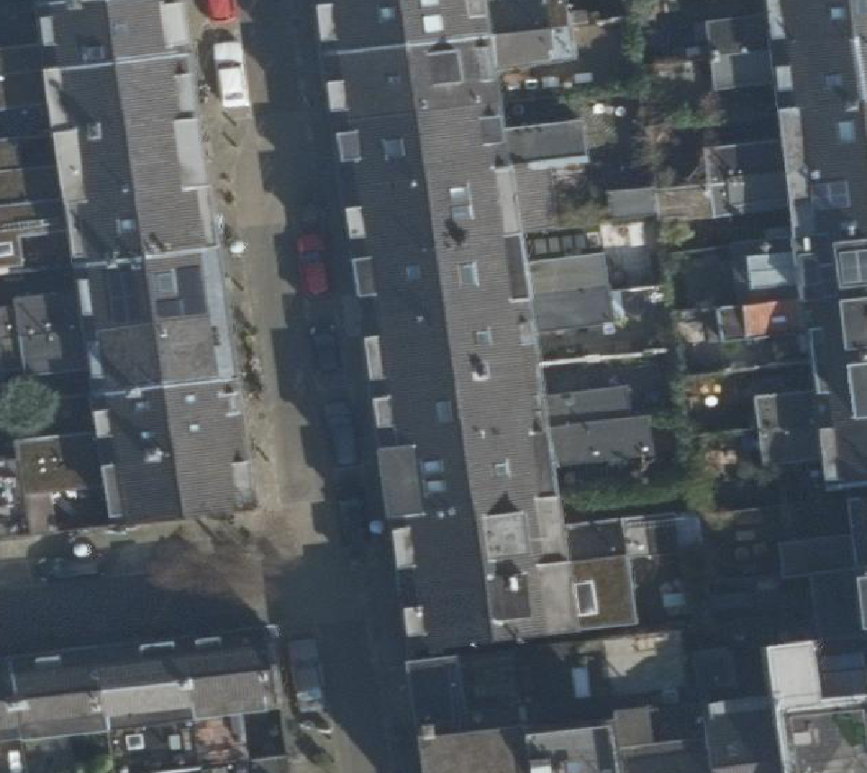 True ortho Luchtfoto op daksegment