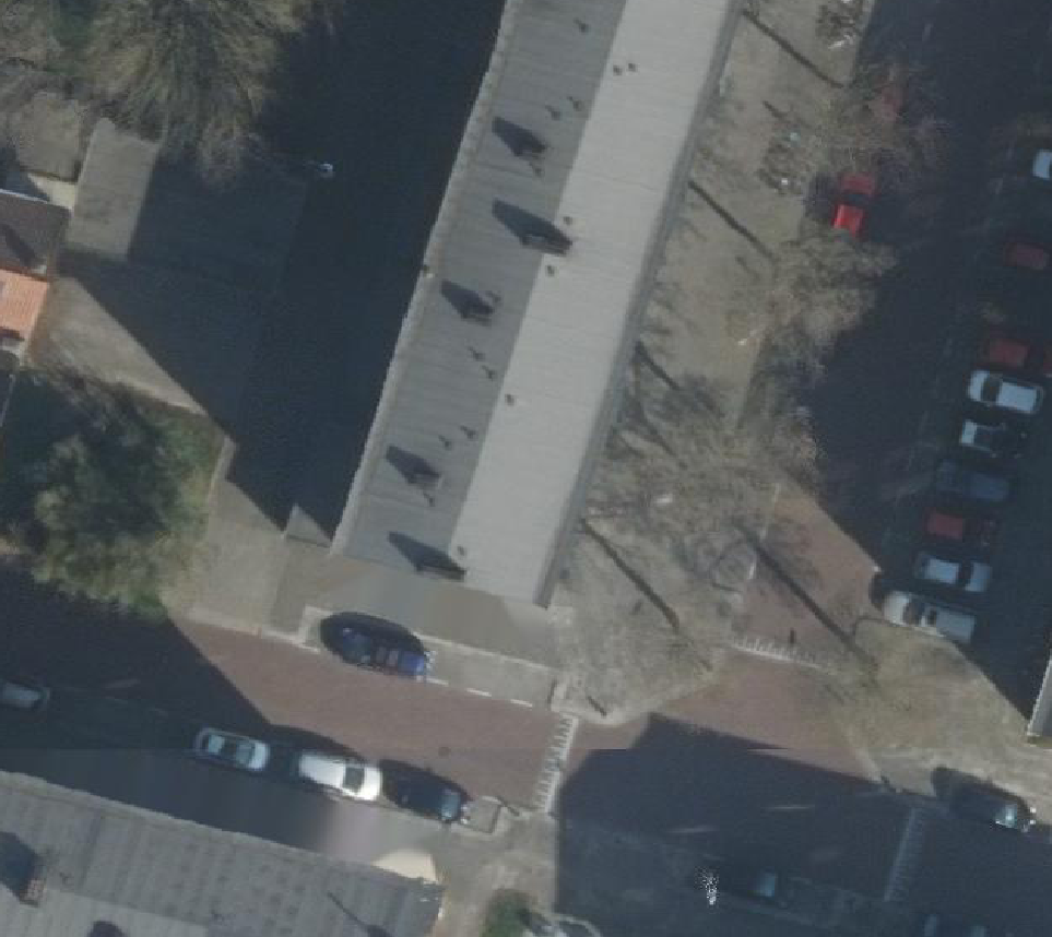 True ortho Luchtfoto op daksegment