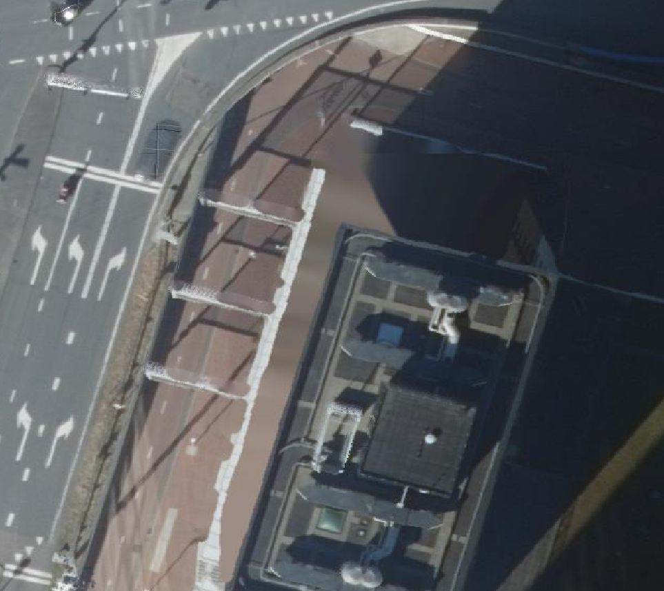 True ortho Luchtfoto op daksegment