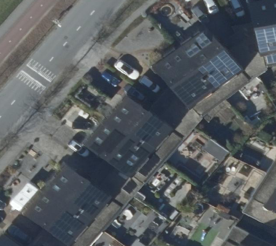 True ortho Luchtfoto op daksegment