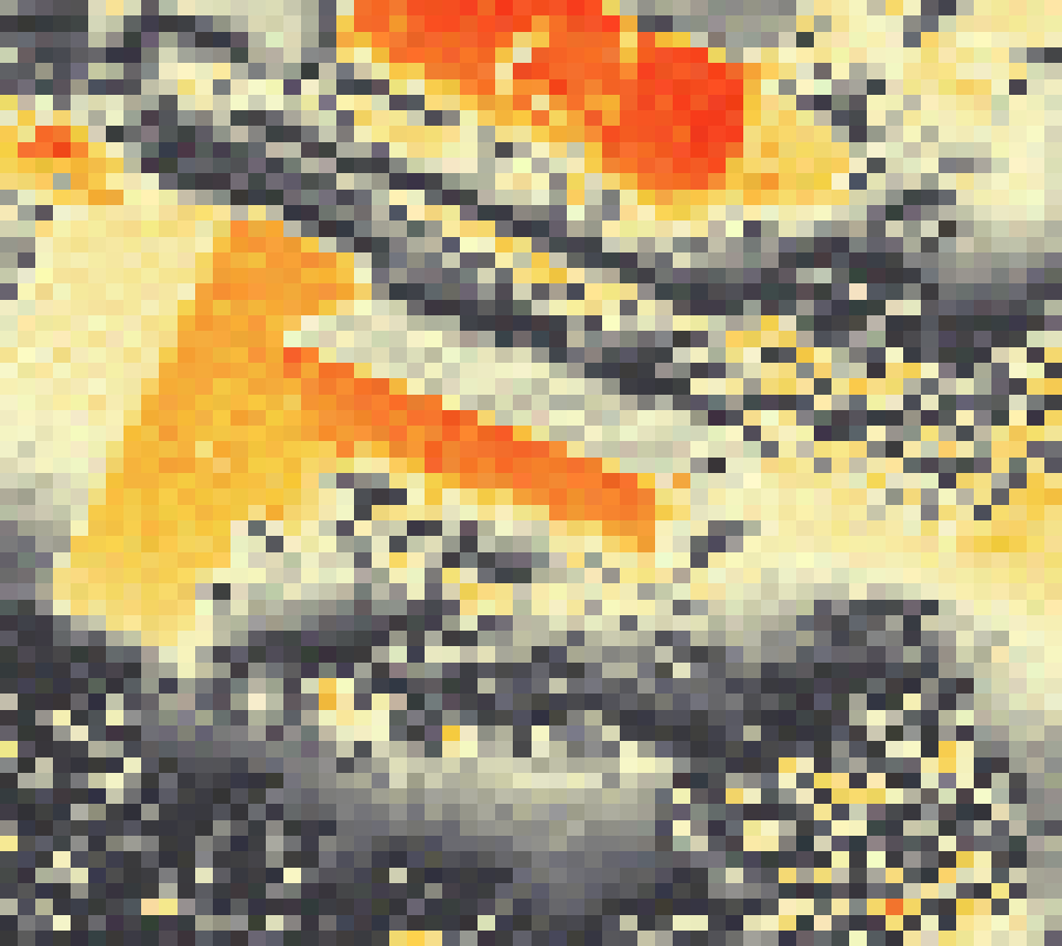 PV-irradiatie op daksegment ingezoomd met intensiteitsverdeling van zonlicht