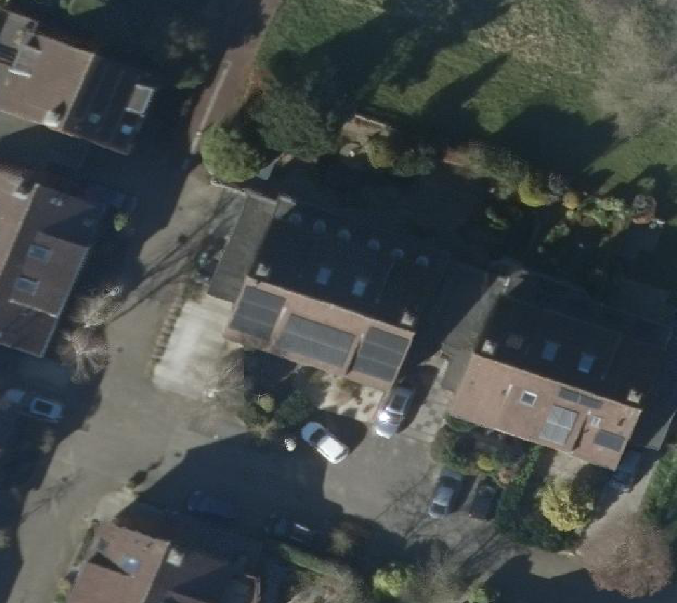 True ortho Luchtfoto op daksegment