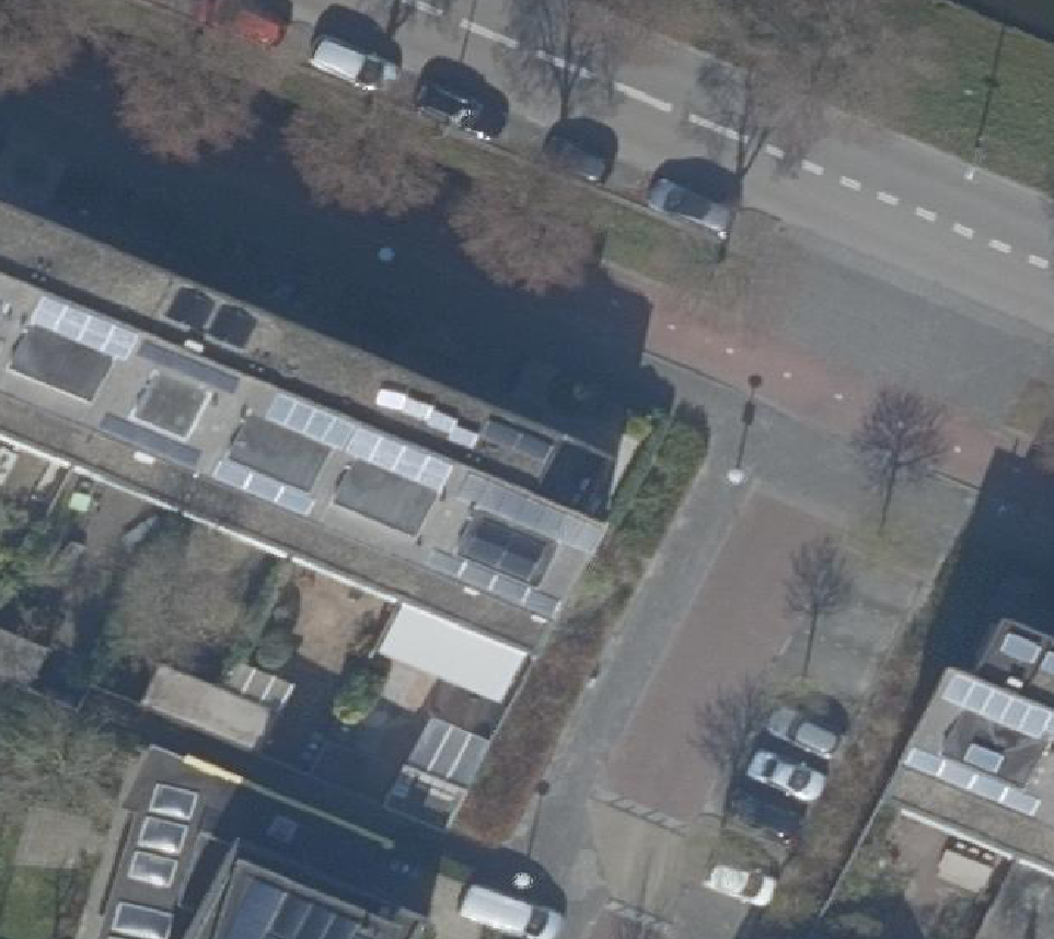 True ortho Luchtfoto op daksegment