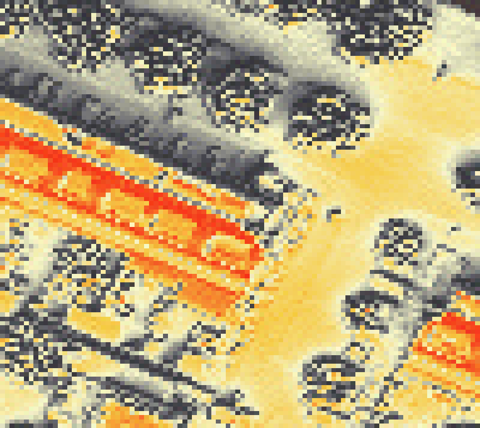 PV-irradiatie op daksegment met intensiteitsverdeling van zonlicht