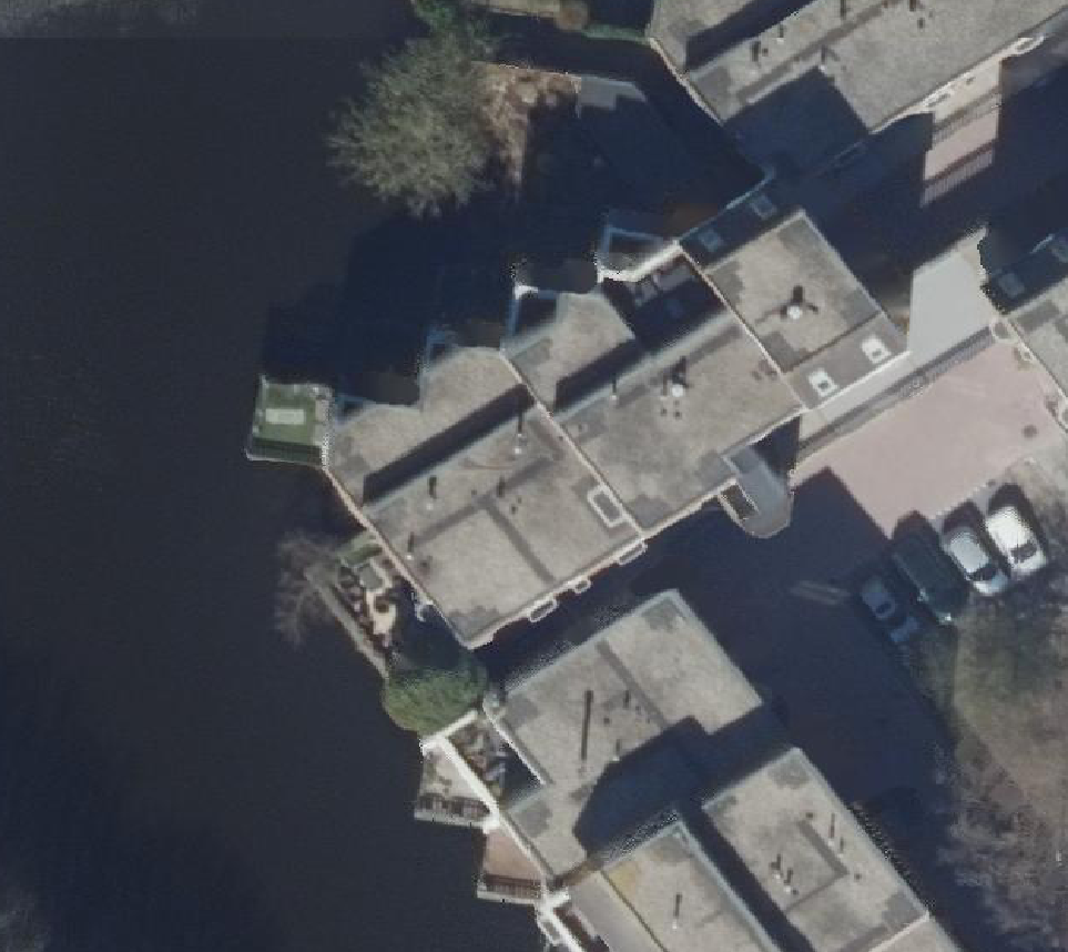 True ortho Luchtfoto op daksegment
