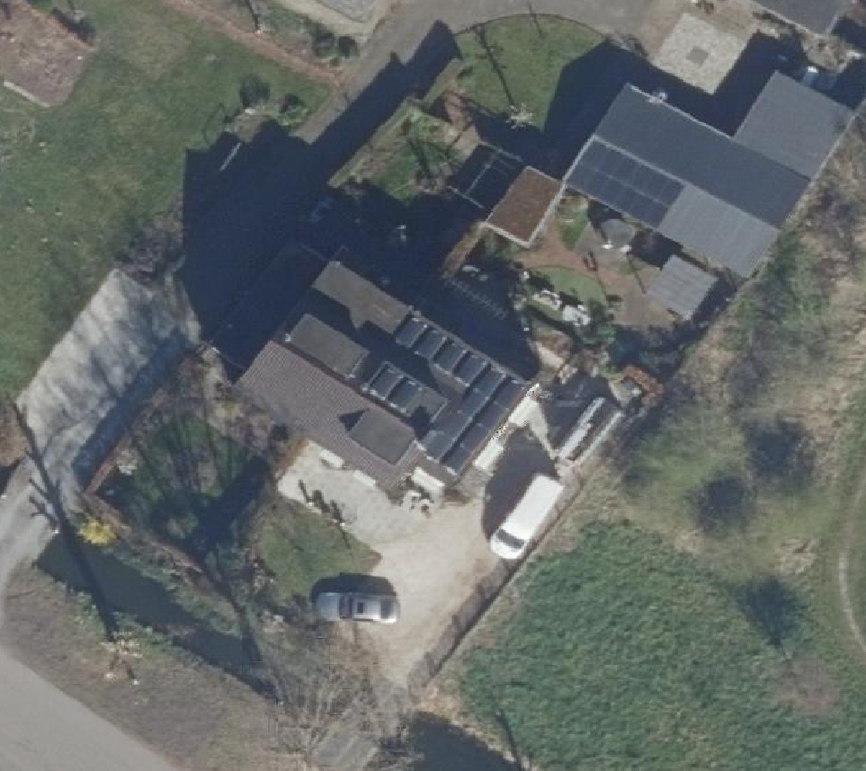 True ortho Luchtfoto op daksegment