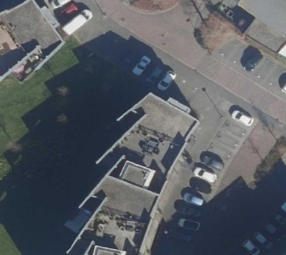 True ortho Luchtfoto op daksegment
