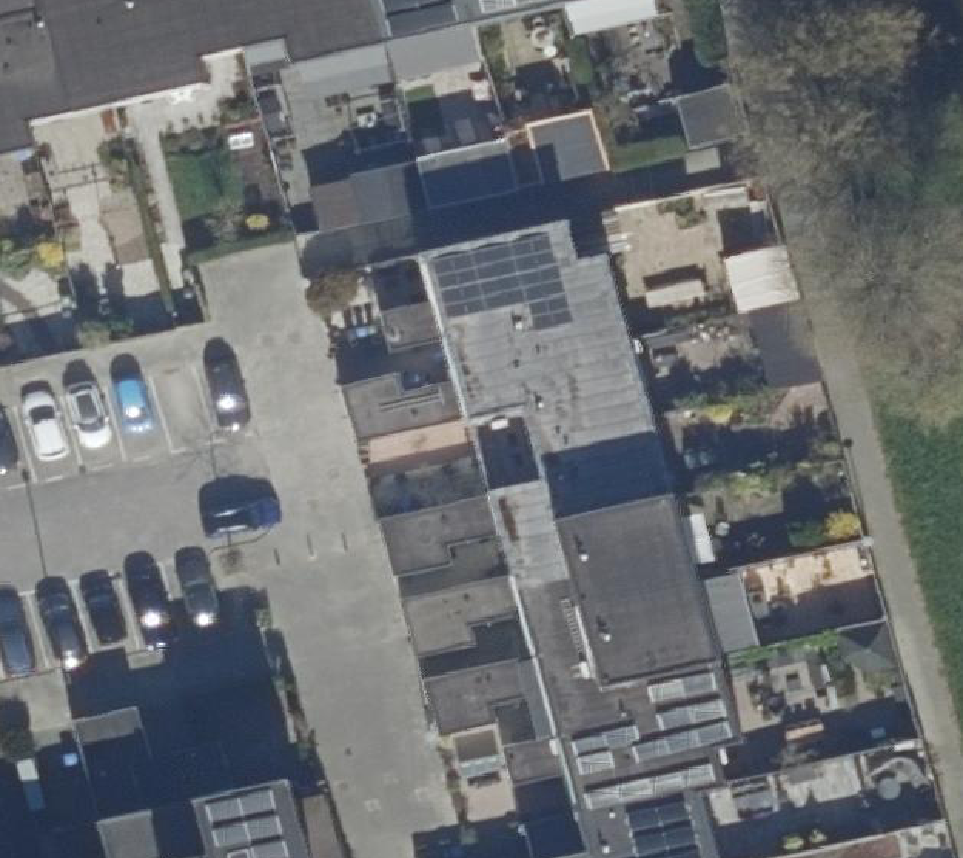 True ortho Luchtfoto op daksegment