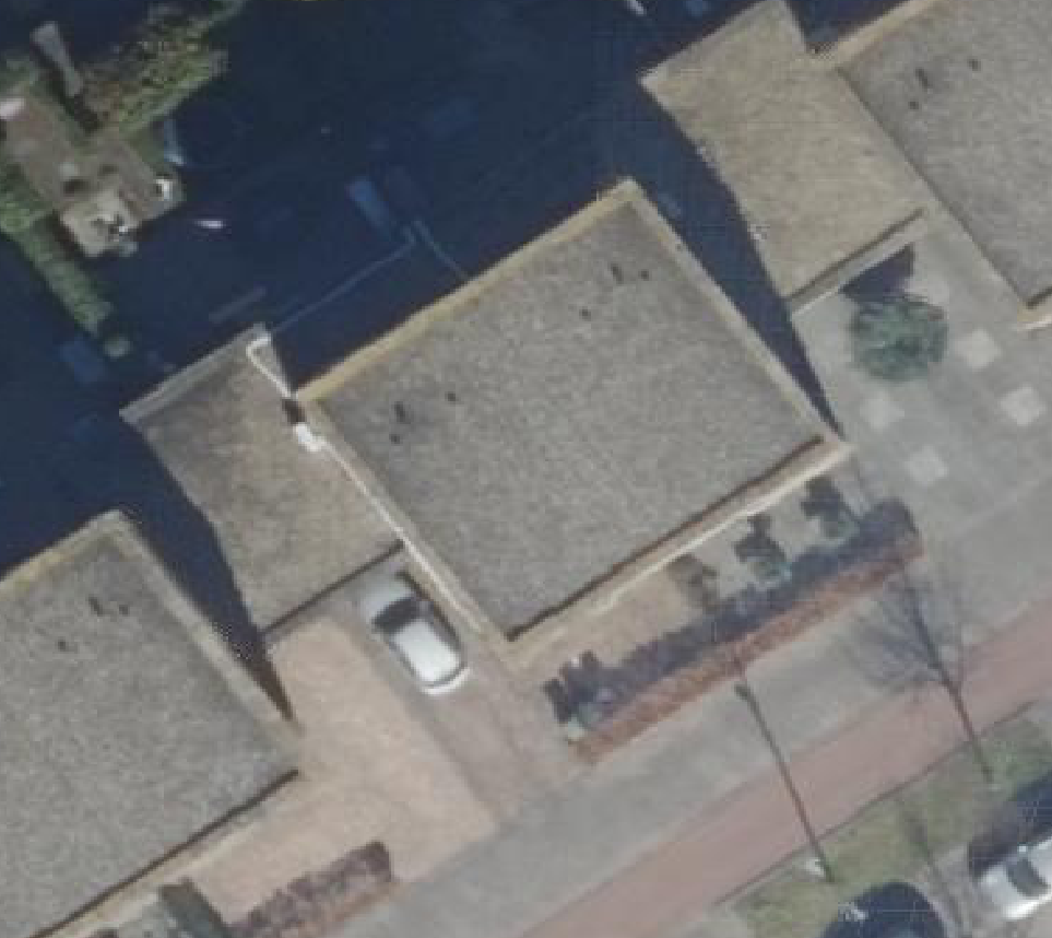 True ortho luchtfoto van Rotterdam met zicht op woning