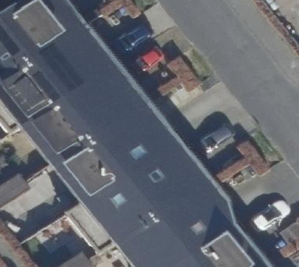 True ortho luchtfoto van Rotterdam met zicht op woning