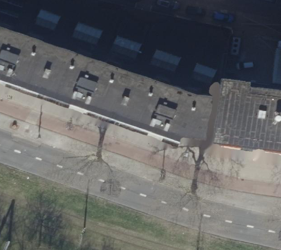 True ortho Luchtfoto op daksegment