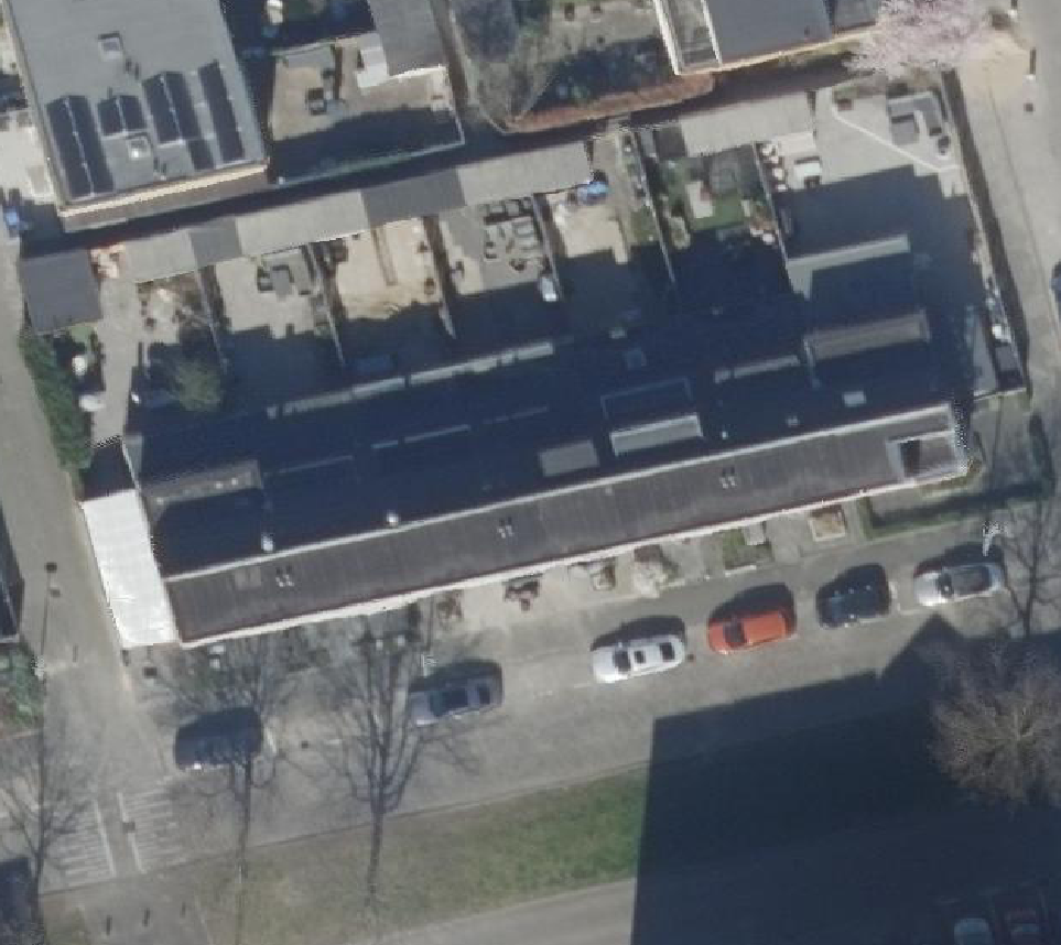 True ortho Luchtfoto op daksegment