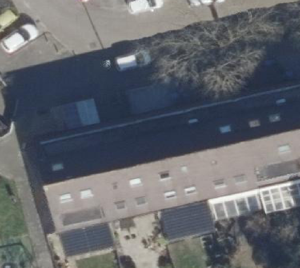 True ortho luchtfoto van Rotterdam met zicht op woning
