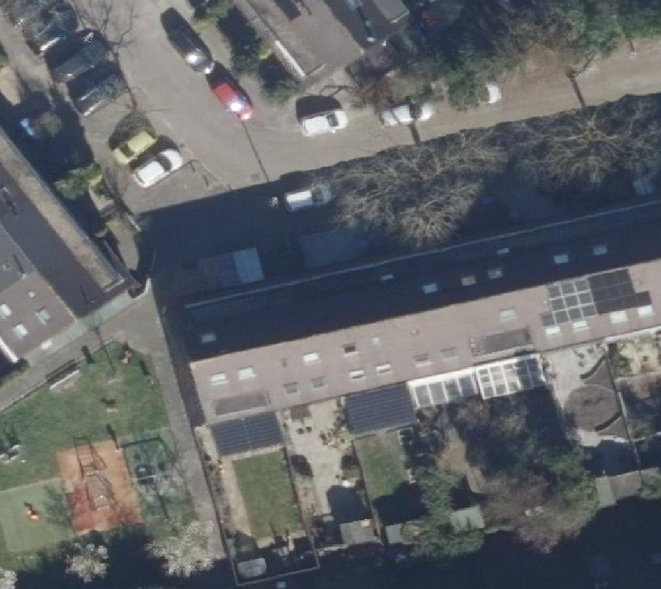 True ortho Luchtfoto op daksegment
