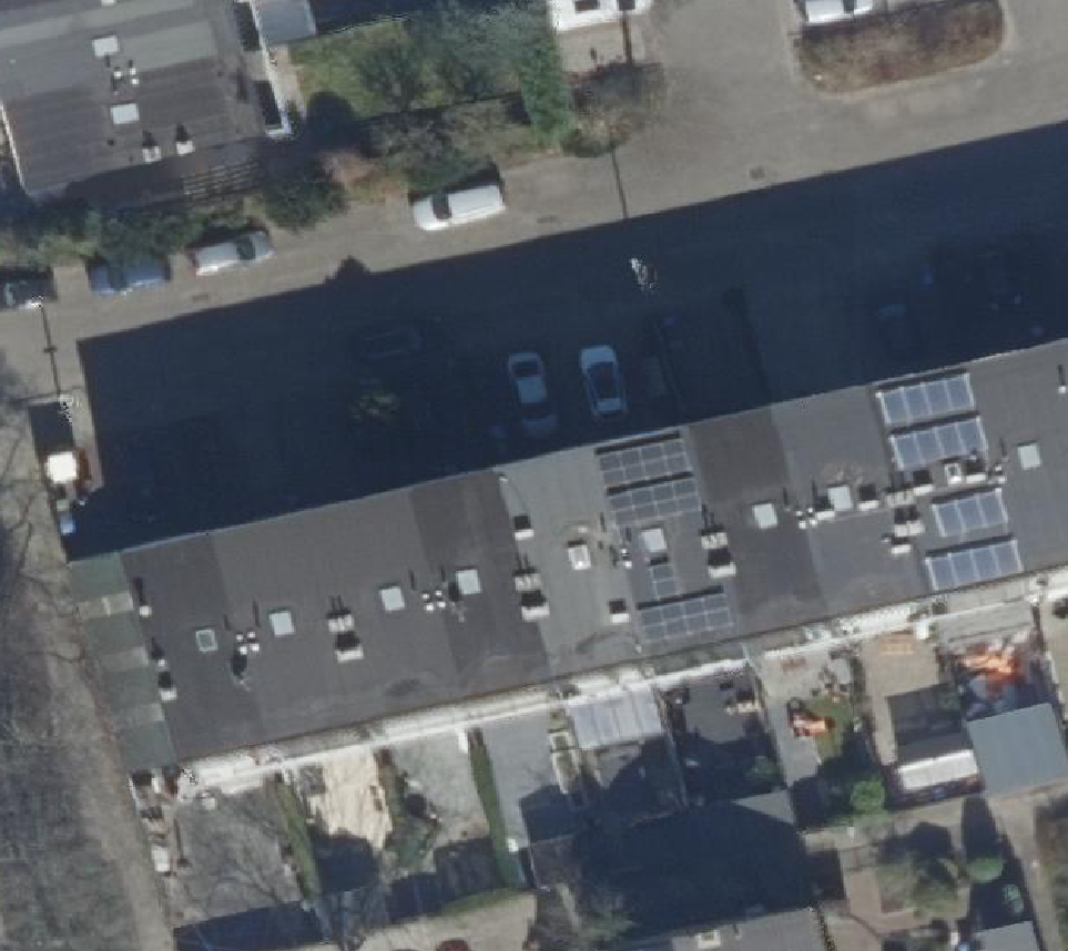 True ortho Luchtfoto op daksegment