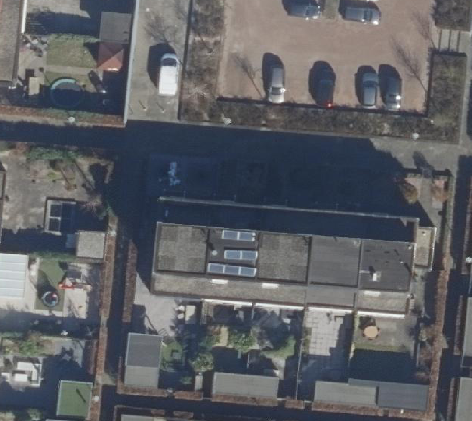 True ortho Luchtfoto op daksegment