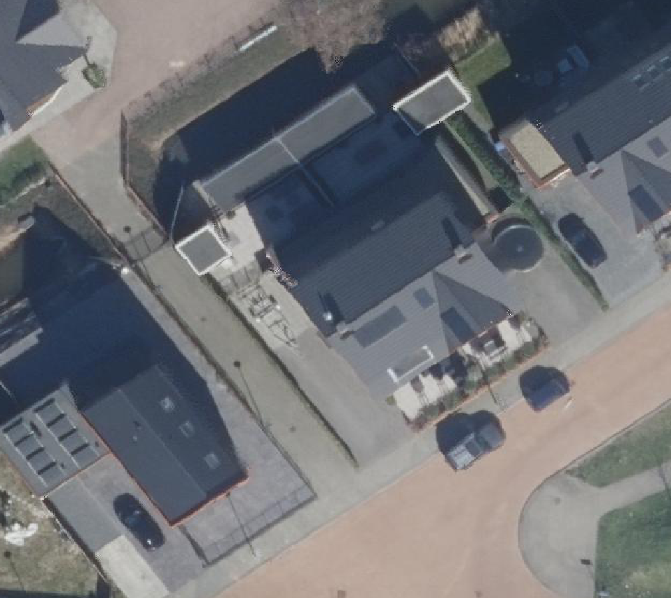 True ortho Luchtfoto op daksegment