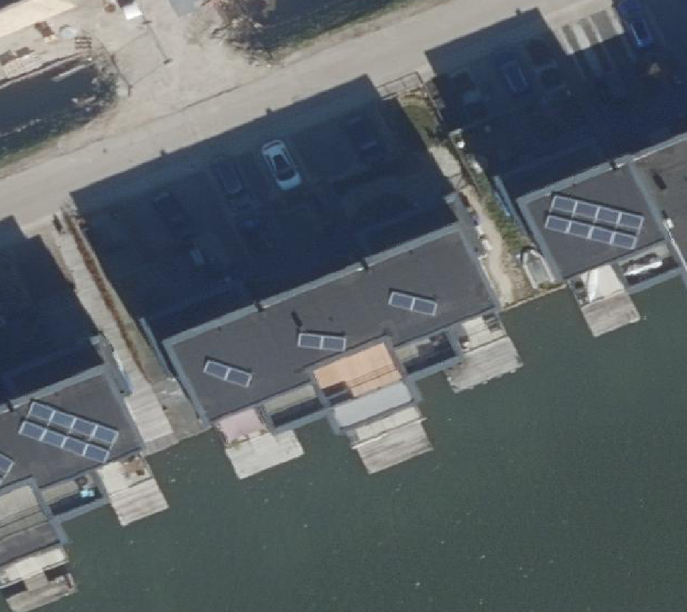 True ortho Luchtfoto op daksegment