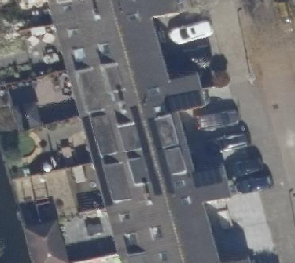 True ortho luchtfoto van Rotterdam met zicht op woning