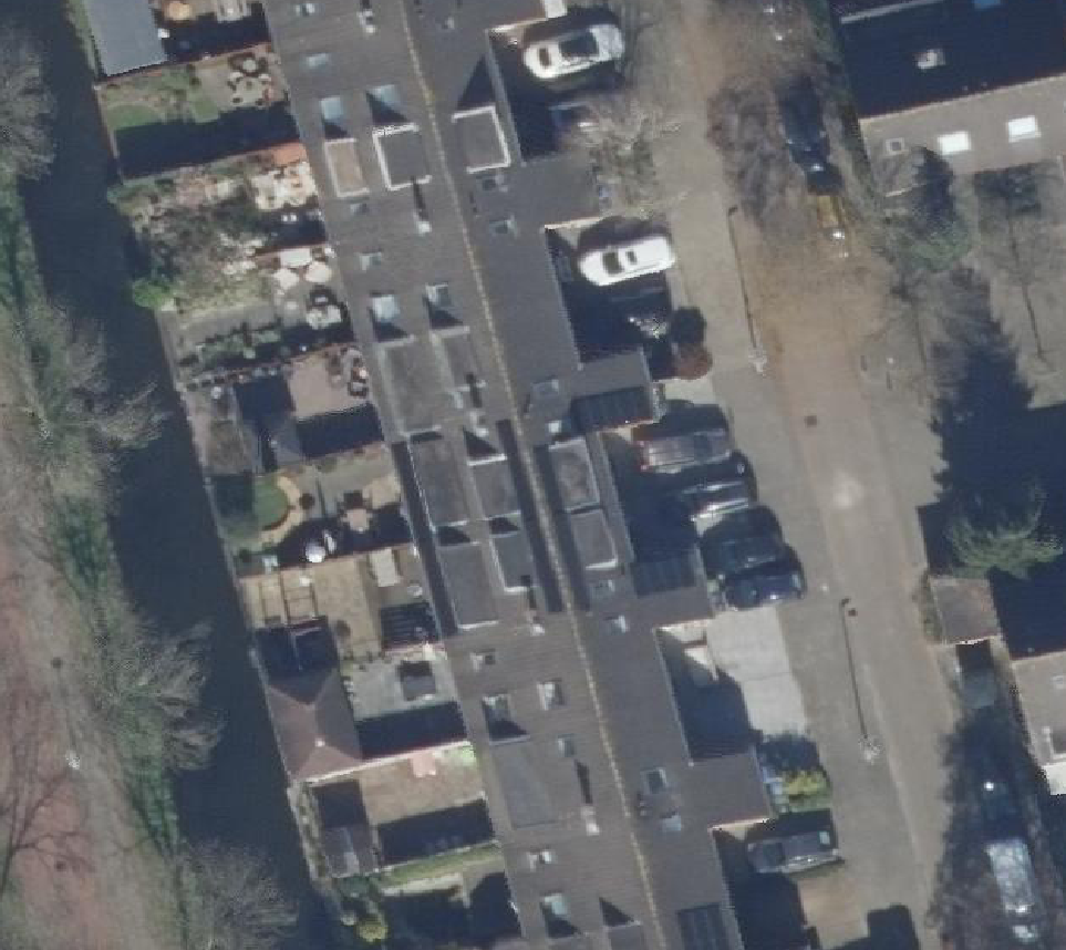True ortho Luchtfoto op daksegment