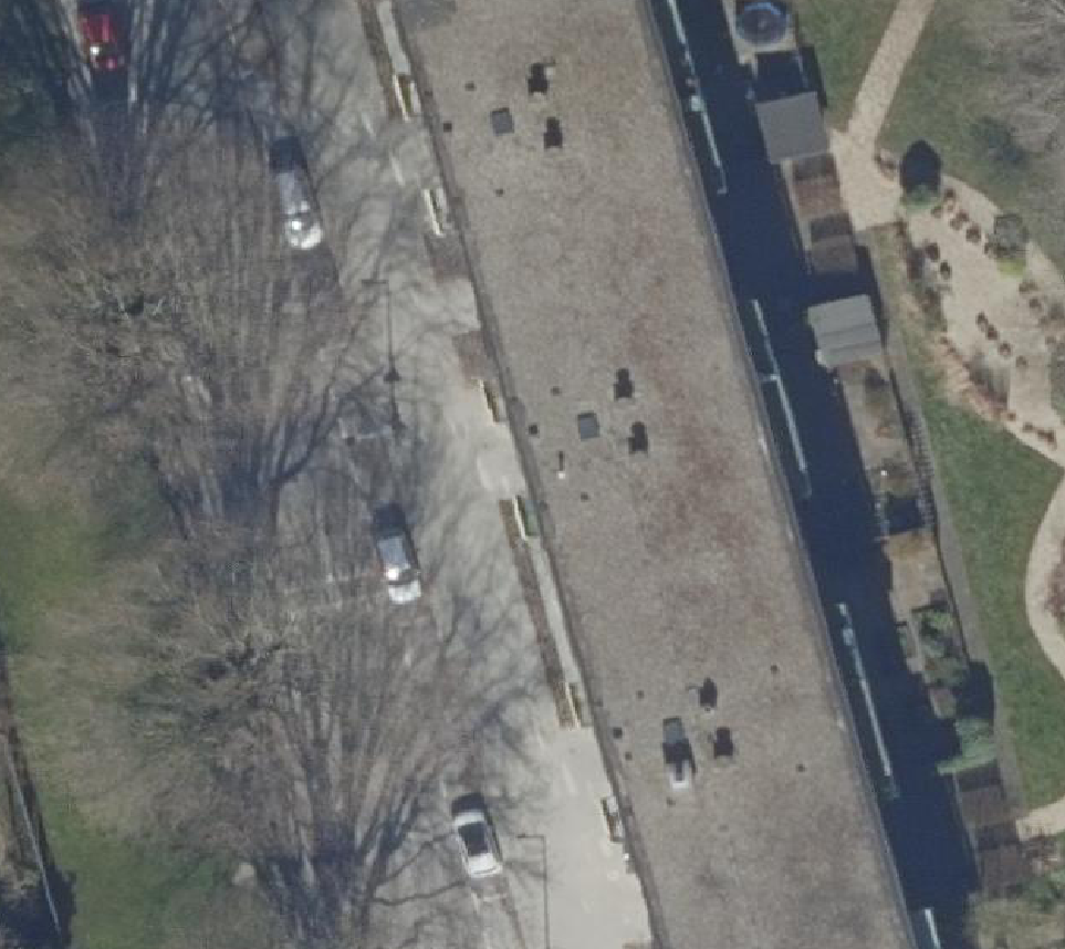 True ortho Luchtfoto op daksegment