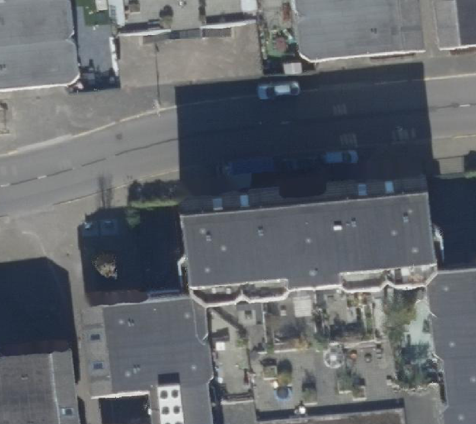 True ortho Luchtfoto op daksegment