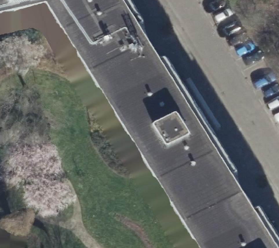 True ortho Luchtfoto op daksegment