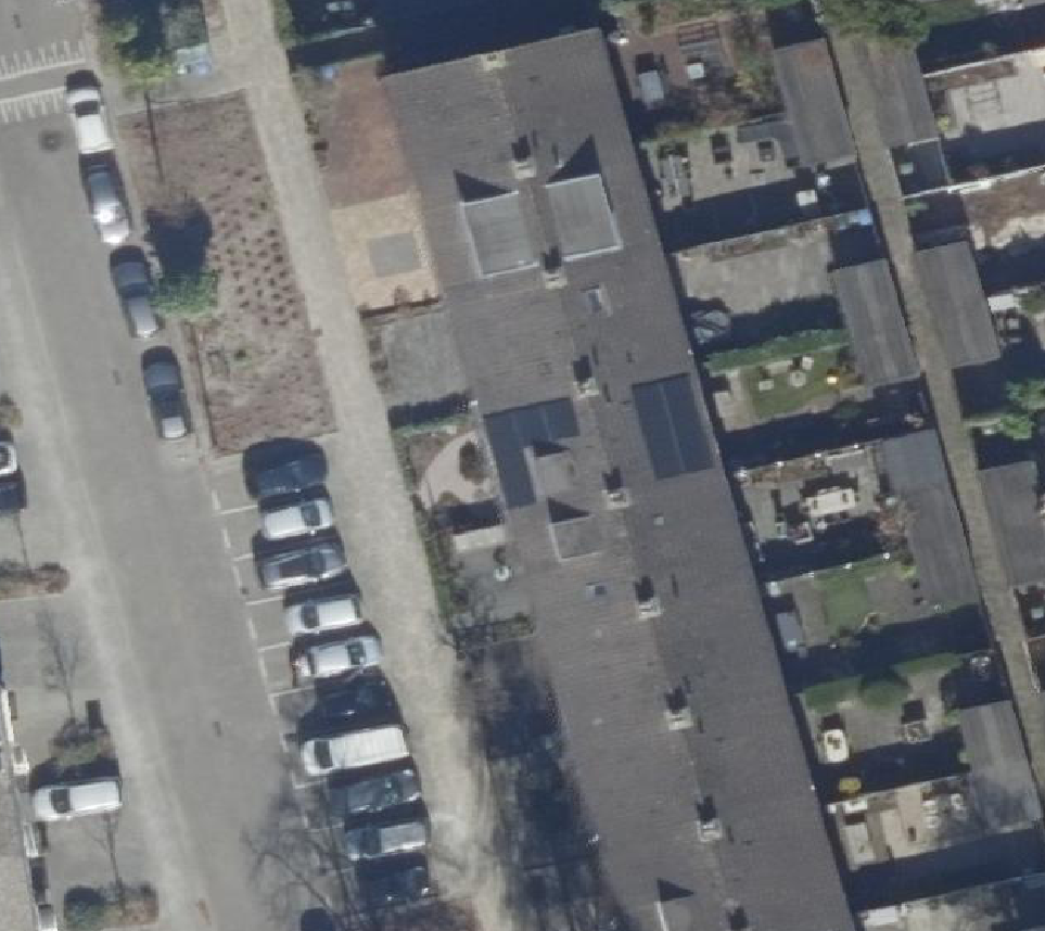 True ortho Luchtfoto op daksegment
