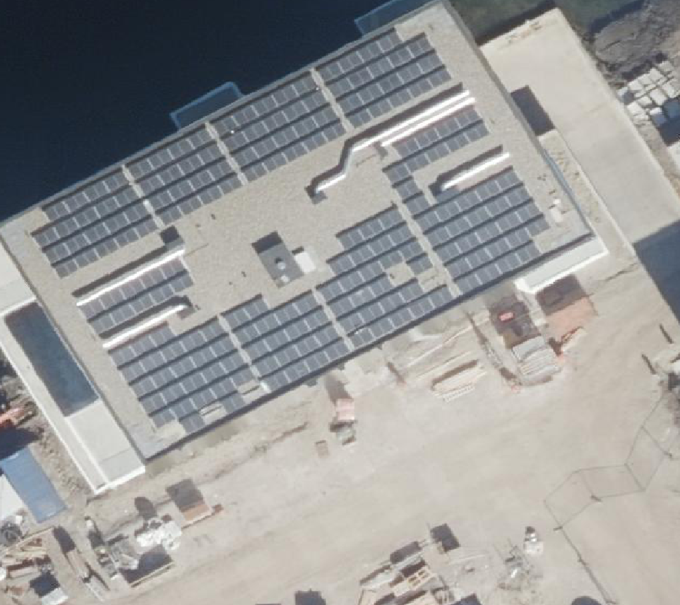 True ortho Luchtfoto op daksegment