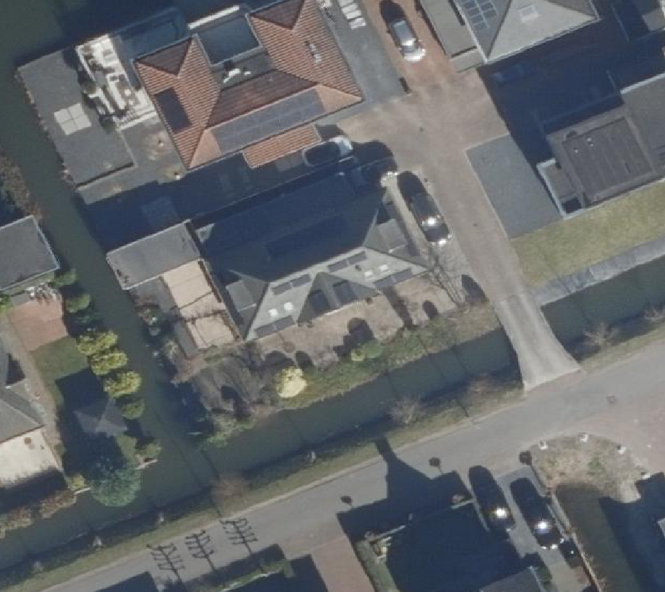 True ortho Luchtfoto op daksegment