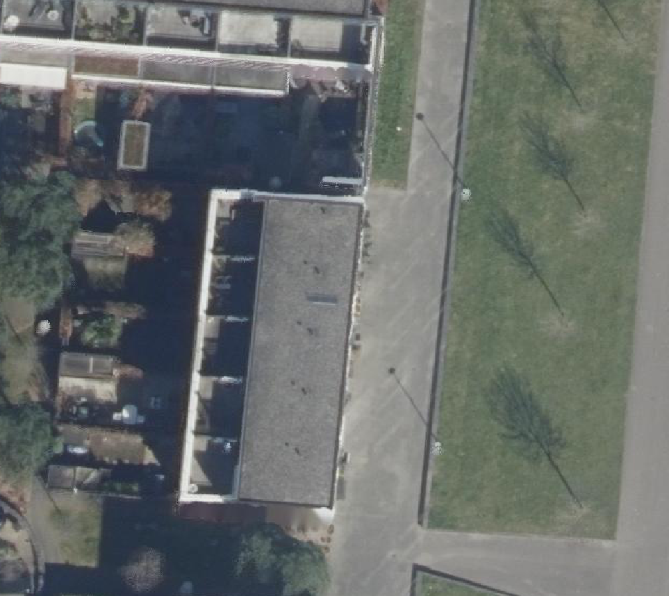 True ortho Luchtfoto op daksegment