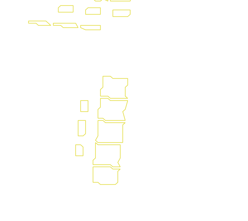 Daksegment met contourlijnen en structuurweergave