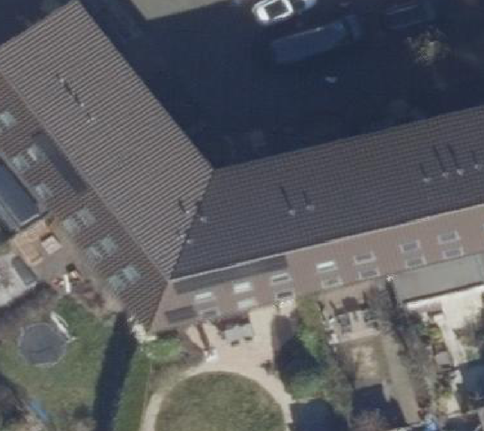True ortho luchtfoto van Rotterdam met zicht op woning