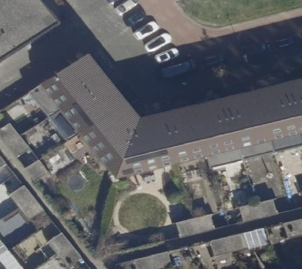 True ortho Luchtfoto op daksegment