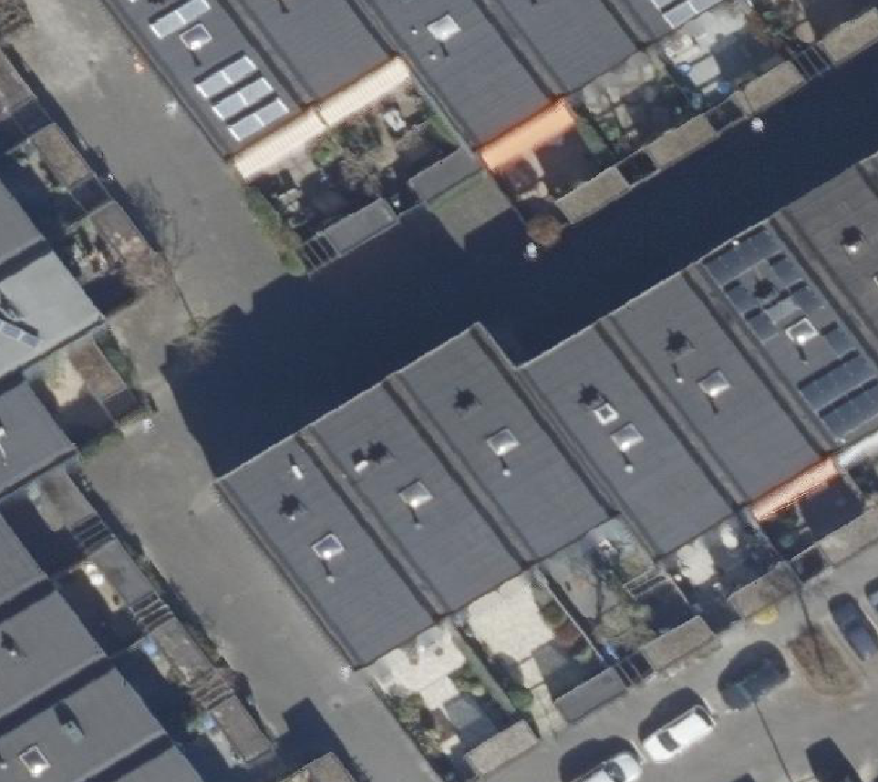 True ortho Luchtfoto op daksegment