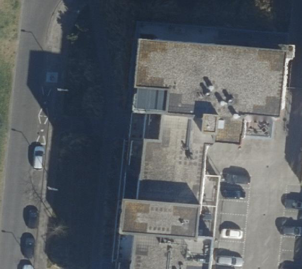 True ortho Luchtfoto op daksegment