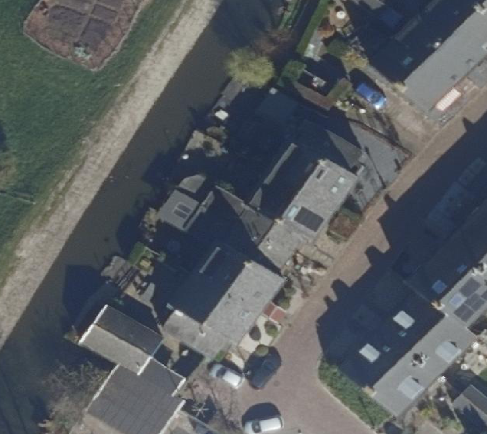 True ortho Luchtfoto op daksegment