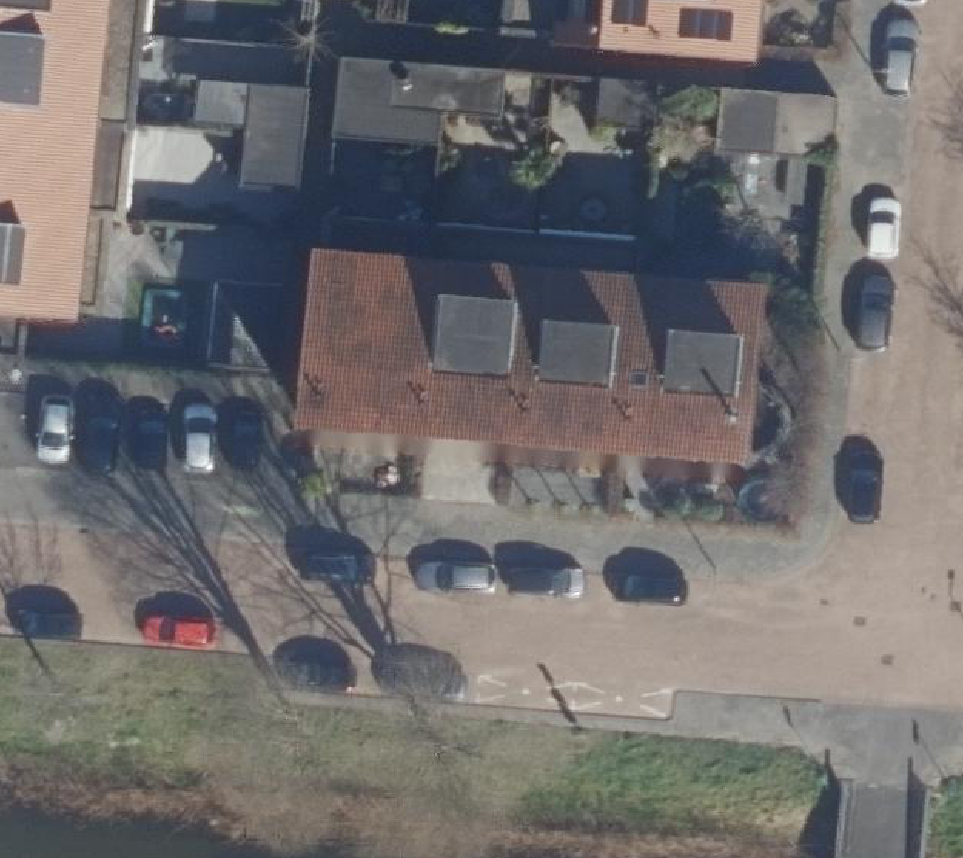 True ortho Luchtfoto op daksegment
