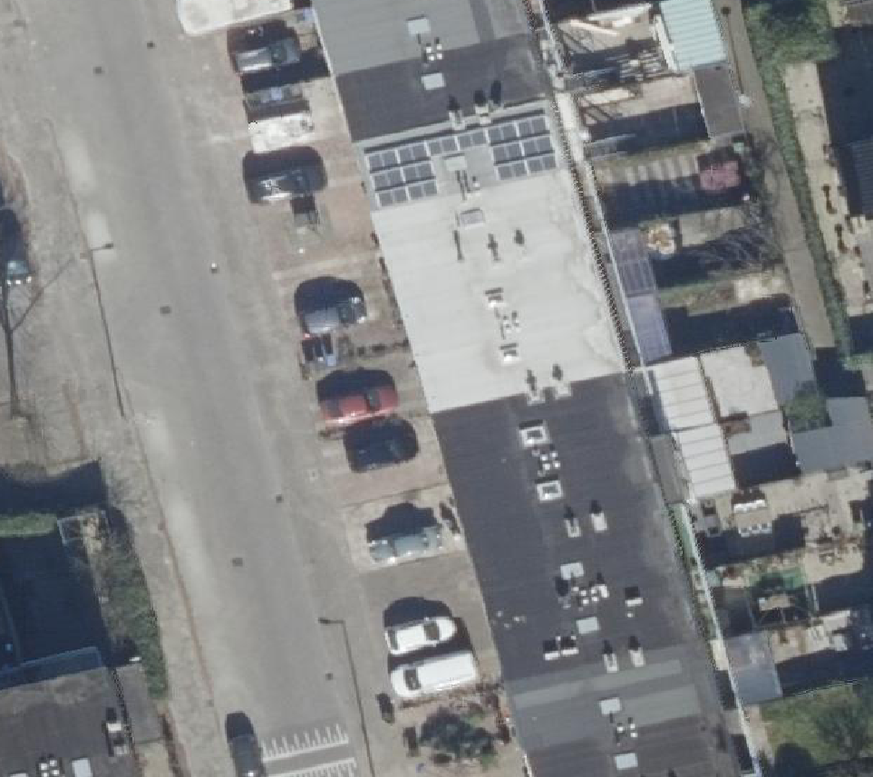True ortho Luchtfoto op daksegment