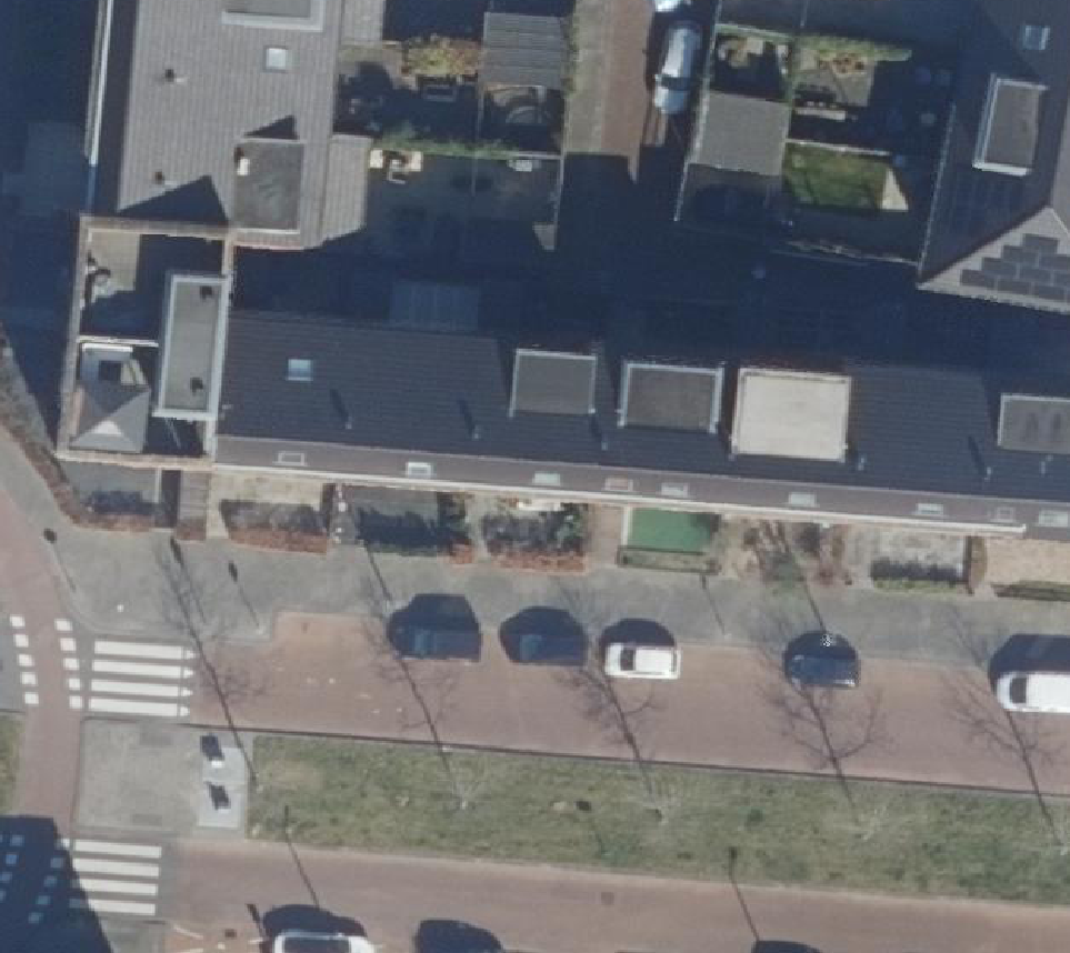 True ortho Luchtfoto op daksegment