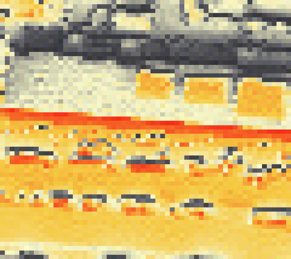 PV-irradiatie op daksegment ingezoomd met intensiteitsverdeling van zonlicht