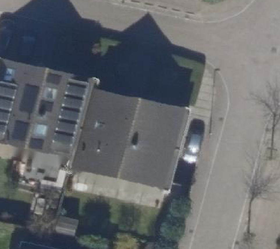 True ortho luchtfoto van Rotterdam met zicht op woning