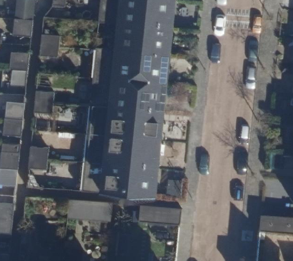 True ortho Luchtfoto op daksegment